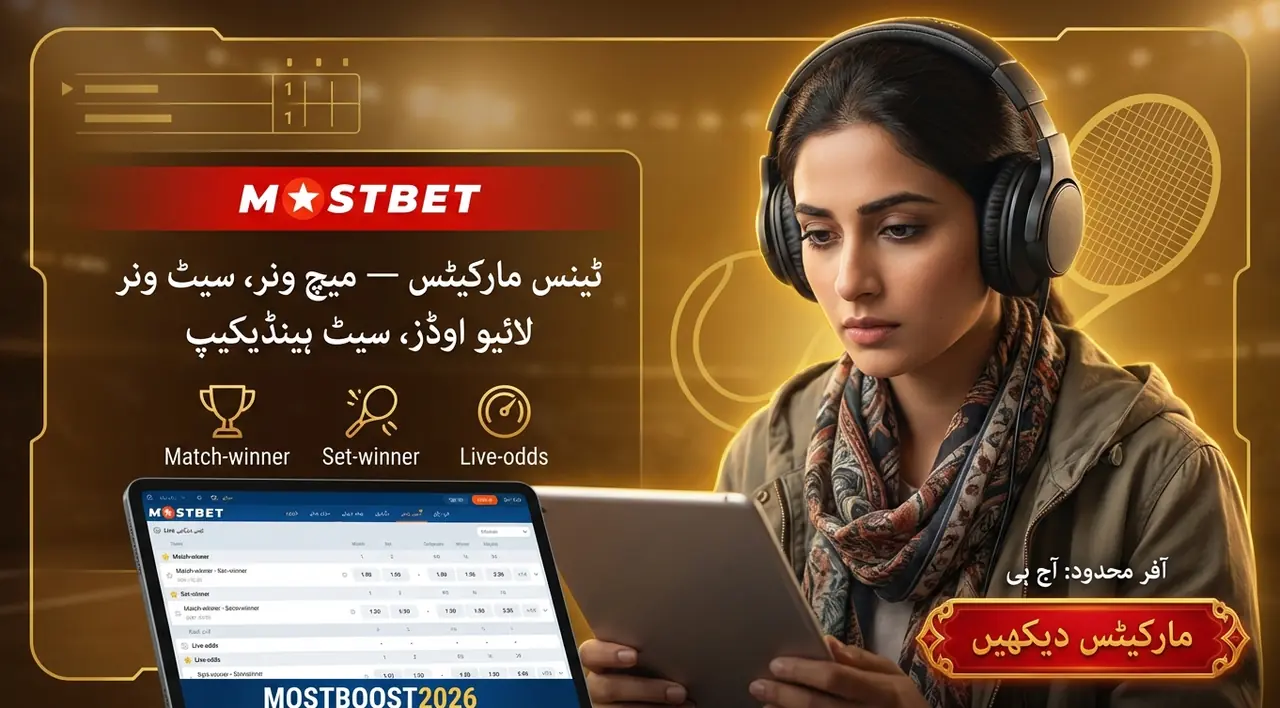 Tennis betting markets at Mostbet